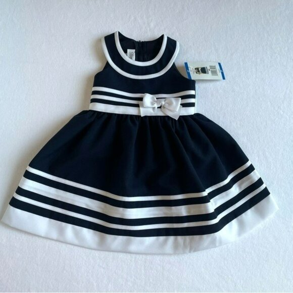 Bonnie Jean Other - Bonnie Jean Girls NWT Nautical Sailor Dress 2T Spring Classic Bows